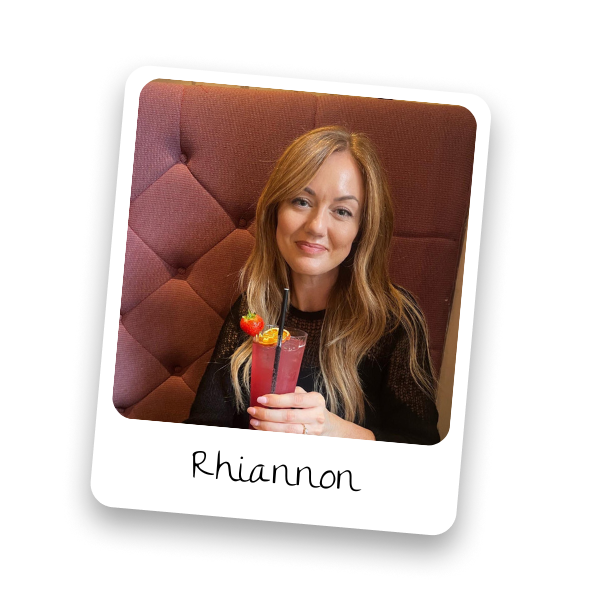 A photo of Rhiannon holding a drink A photo of Rhiannon holding a drink
